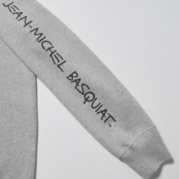 Uniqulo BASQUAIT Artist Grey Fleece Pocketed Hoodie XS - Picture 11 of 12